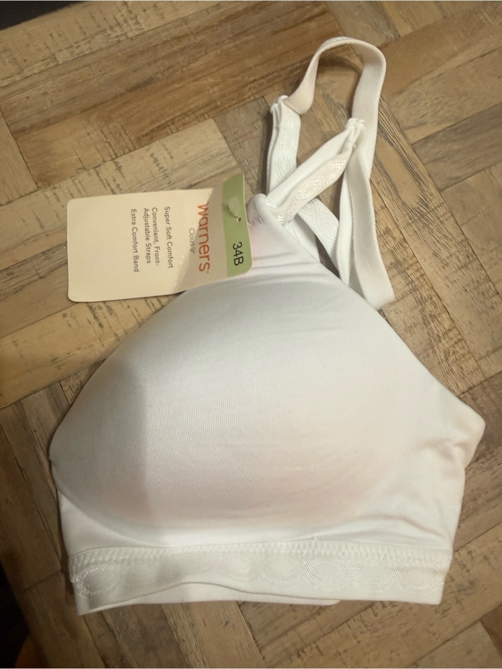 NWT Warner’s Cloud 9 Comfort Bra – Size 34B – White